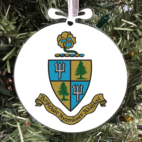 Delta Delta Delta Holiday Ornament - Crest