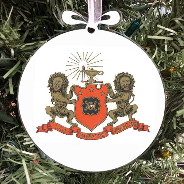 Phi Mu Holiday Ornament - Crest