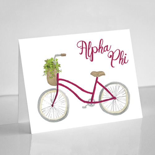 Alpha Phi Notecards – “Bike” – Sorority Girl Store