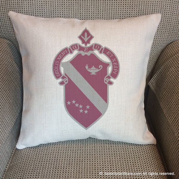 Alpha Phi Pillow - "Crest"