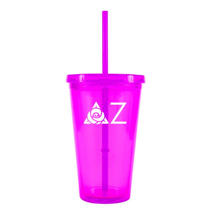 Delta Zeta Tumbler w/Straw
